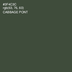 #3F4C3C - Cabbage Pont Color Image