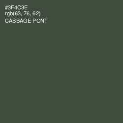 #3F4C3E - Cabbage Pont Color Image
