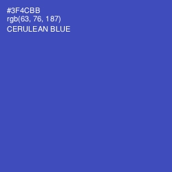 #3F4CBB - Cerulean Blue Color Image