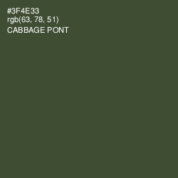#3F4E33 - Cabbage Pont Color Image