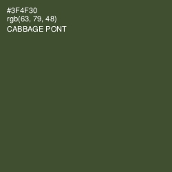 #3F4F30 - Cabbage Pont Color Image