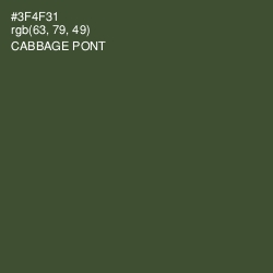 #3F4F31 - Cabbage Pont Color Image