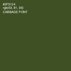 #3F5124 - Cabbage Pont Color Image