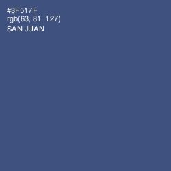 #3F517F - San Juan Color Image