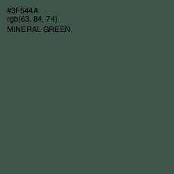 #3F544A - Mineral Green Color Image