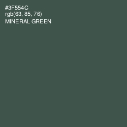 #3F554C - Mineral Green Color Image
