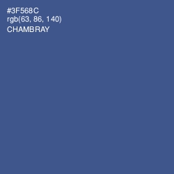#3F568C - Chambray Color Image