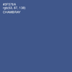 #3F578A - Chambray Color Image