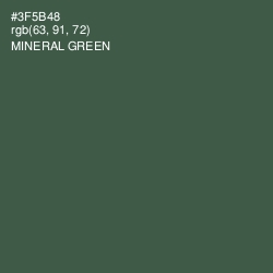 #3F5B48 - Mineral Green Color Image