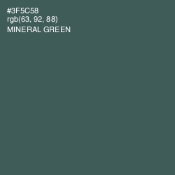 #3F5C58 - Mineral Green Color Image