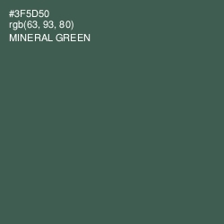 #3F5D50 - Mineral Green Color Image