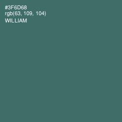 #3F6D68 - William Color Image