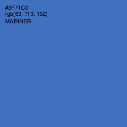 #3F71C0 - Mariner Color Image