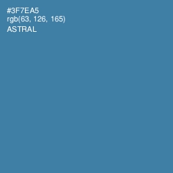 #3F7EA5 - Astral Color Image