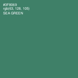 #3F8069 - Sea Green Color Image