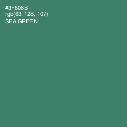 #3F806B - Sea Green Color Image