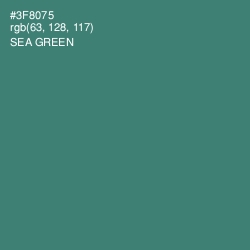 #3F8075 - Sea Green Color Image