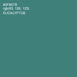 #3F807B - Eucalyptus Color Image