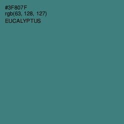 #3F807F - Eucalyptus Color Image