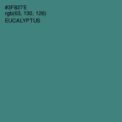 #3F827E - Eucalyptus Color Image