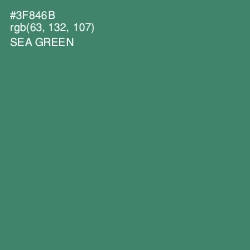 #3F846B - Sea Green Color Image