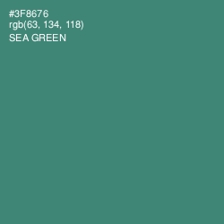 #3F8676 - Sea Green Color Image