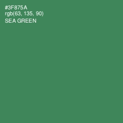 #3F875A - Sea Green Color Image