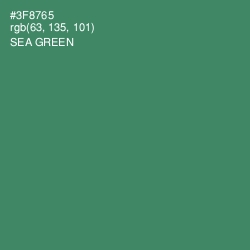 #3F8765 - Sea Green Color Image