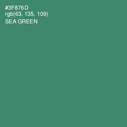 #3F876D - Sea Green Color Image
