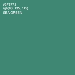 #3F8773 - Sea Green Color Image