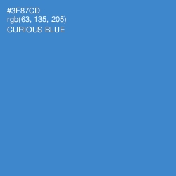 #3F87CD - Curious Blue Color Image