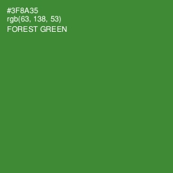 #3F8A35 - Forest Green Color Image