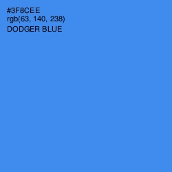 #3F8CEE - Dodger Blue Color Image