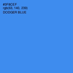 #3F8CEF - Dodger Blue Color Image