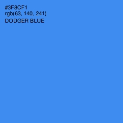 #3F8CF1 - Dodger Blue Color Image