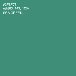 #3F8F78 - Sea Green Color Image
