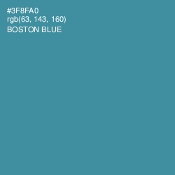 #3F8FA0 - Boston Blue Color Image