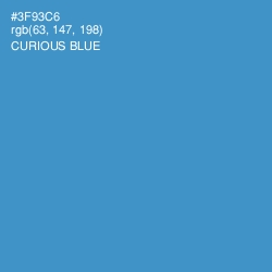 #3F93C6 - Curious Blue Color Image