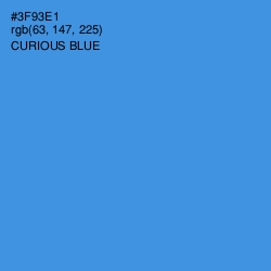 #3F93E1 - Curious Blue Color Image