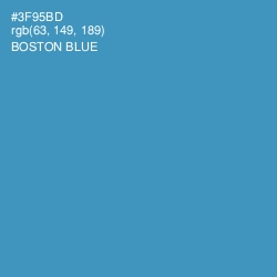 #3F95BD - Boston Blue Color Image