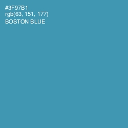 #3F97B1 - Boston Blue Color Image