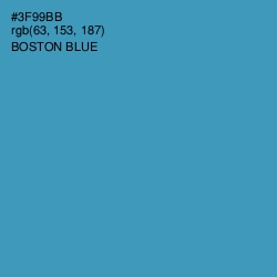 #3F99BB - Boston Blue Color Image