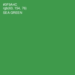 #3F9A4C - Sea Green Color Image