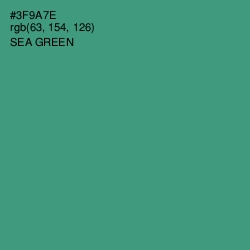 #3F9A7E - Sea Green Color Image