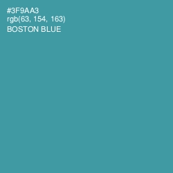 #3F9AA3 - Boston Blue Color Image