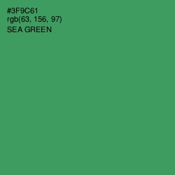#3F9C61 - Sea Green Color Image