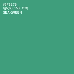 #3F9E7B - Sea Green Color Image