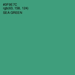 #3F9E7C - Sea Green Color Image