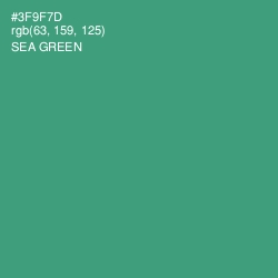 #3F9F7D - Sea Green Color Image