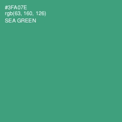 #3FA07E - Sea Green Color Image